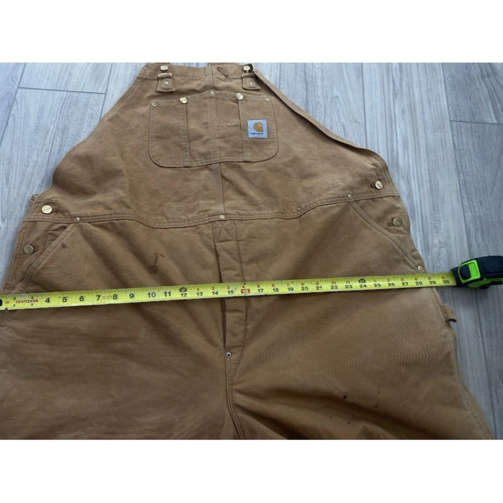 CARHARTT Brown, Bib‎ Overalls Lined  Workwear, Men’s Long Overalls, - Picture 16 of 16